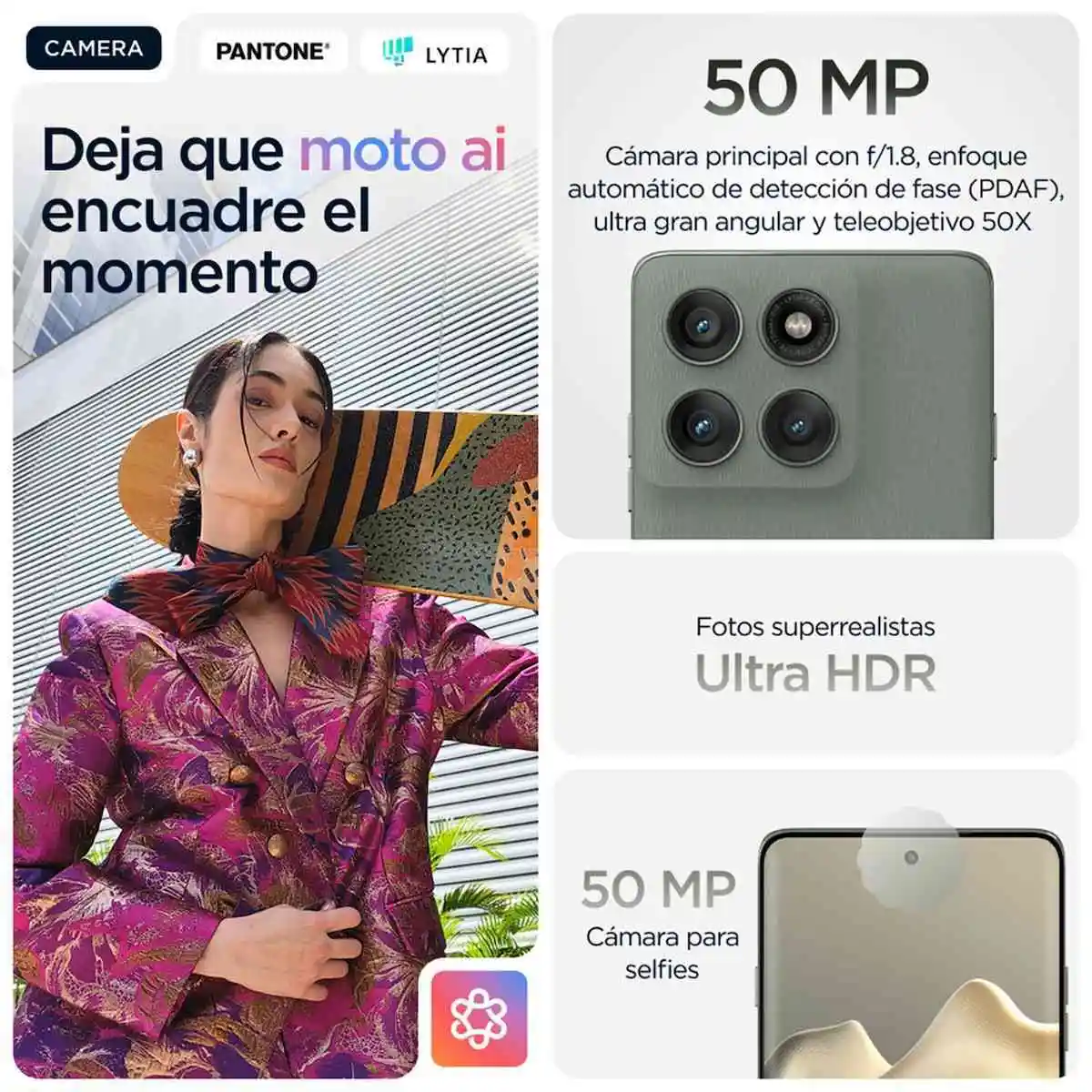 Sensor Sony LYTIA del Motorola Edge 60 Pro